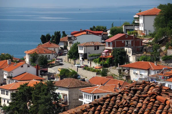 Охрід Македонія Серпня 2018 Перегляд Ohrid Старого Міста Влітку — стокове фото