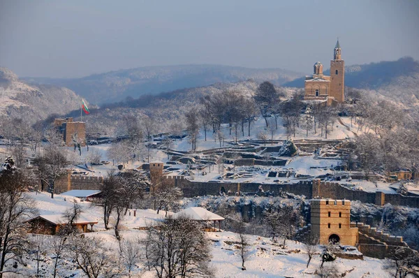 Medieval Tsarevets Fortress City Veliko Tarnovo Bulgaria Winter — Stock Photo, Image