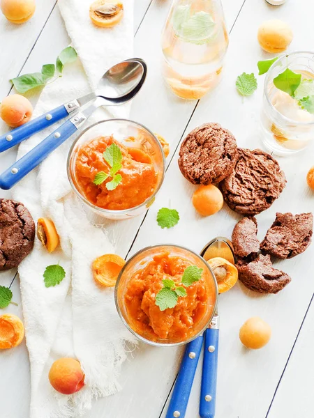 Óculos Com Granita Damasco Doce Dof Rasa — Fotografia de Stock