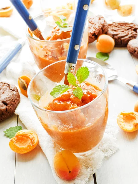 Óculos Com Granita Damasco Doce Dof Rasa — Fotografia de Stock