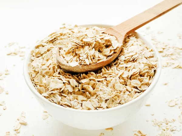 Bowl with oatmeal — Stock Photo, Image