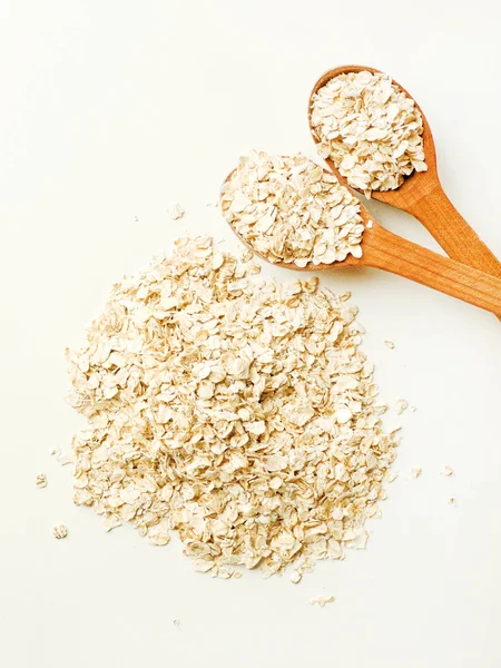 Oatmeal on white — Stock Photo, Image