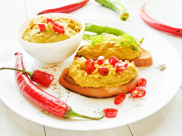 Bruschetta con patè — Foto Stock