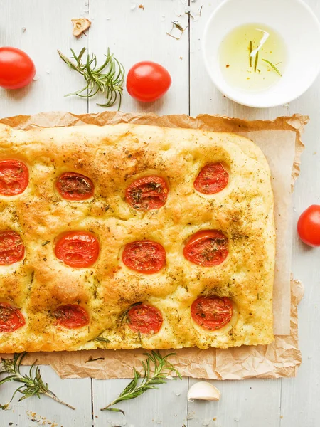 Traditionele Italiaanse Focaccia — Stockfoto