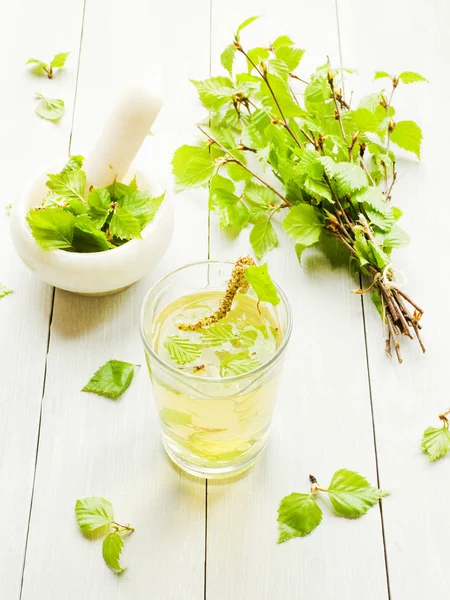 Birch tree drink — Stock Photo, Image