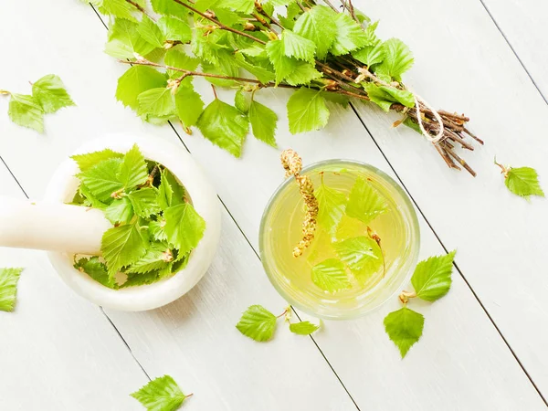 Birch tree drink — Stock Photo, Image