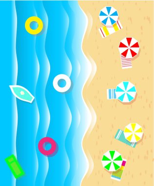 Summer beach holiday vector illustration background template