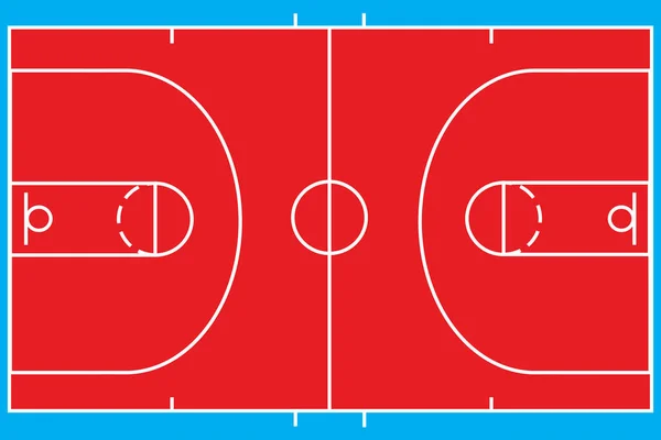 Basketbal Hof vector — Stockvector