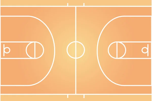 Court de basket-ball vecteur — Image vectorielle