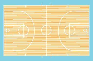 Basketbol mahkeme vektör