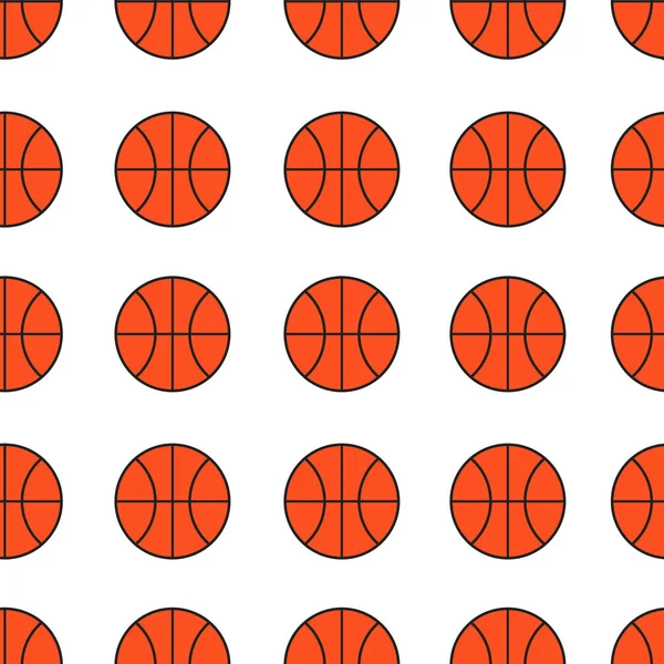 Balles de basket-ball sans couture — Image vectorielle