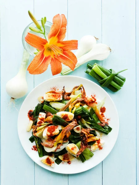 Daylily bloemen salade — Stockfoto