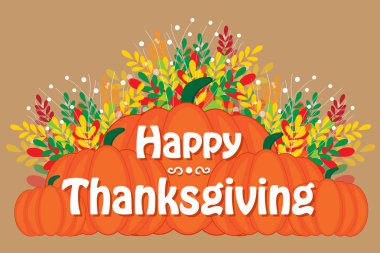 Mutlu Şükran Günü renkli kart arkaplan vektör çizimleri