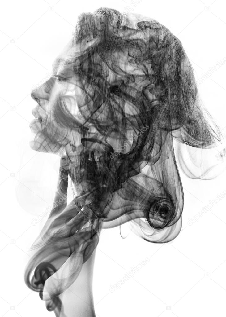 We see through the make up of her skin in a seemingly transparent veil of her being