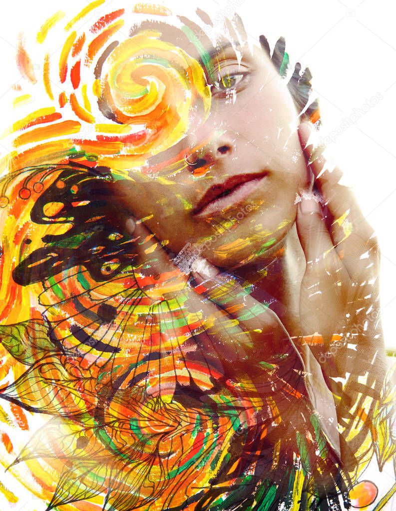 Paintography. Portrait photography combined with hand painted artwork.