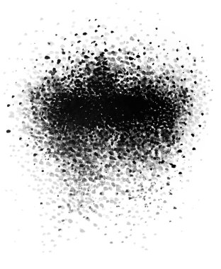 Siyah ve beyaz el sıçrama etkisi boyalı