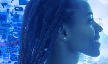 Dijital grafiklerle birleştirilmiş bir portre