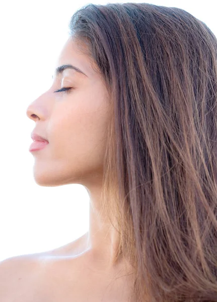 A portrait on white background — Stock Photo, Image