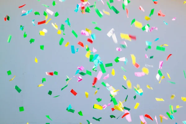 Multicolored Confetti Grey Background — Stock Photo, Image