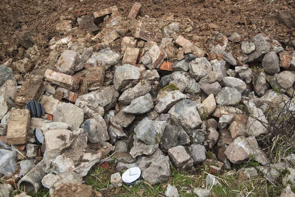 石や土のヒープのビュー — ストック写真