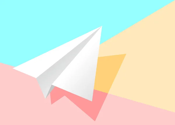 Icono Plano Papel Blanco Con Sombra Sobre Fondo Color Pastel — Vector de stock