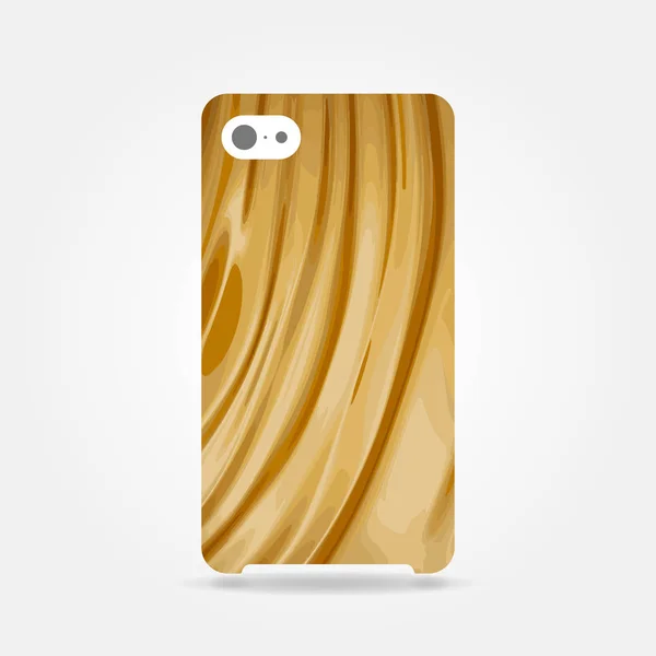 Abstract Smooth Golden Cover Phone Case Design — Stock Vector