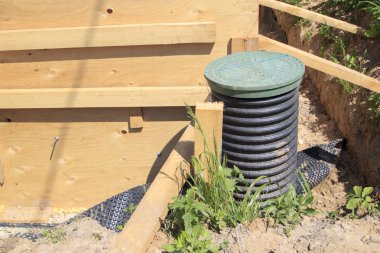 iyi muayene ve ahşap kalıp ile siper. Hazırlık için