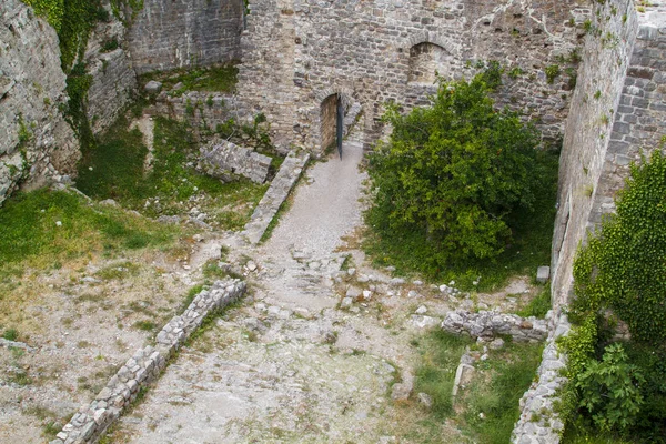 View of ancient streets in ruins of Stari Bar, ancient fortress