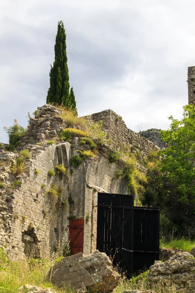 View of ancient streets in ruins of Stari Bar, ancient fortress