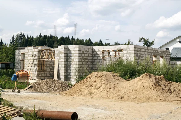 yapım aşamasında bir kır evinin dış. Hangi site th