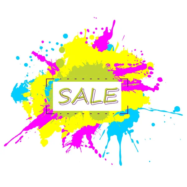 Abstracte verkoop banner met een kleurrijke spatten — Stockvector
