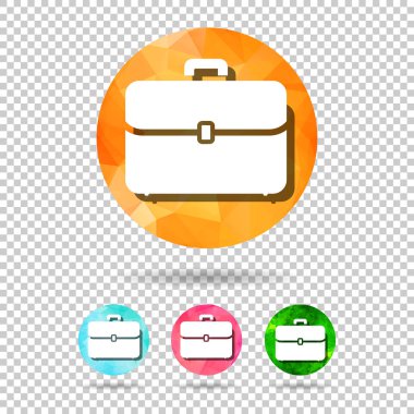 Grafik tasarımı için soyut geometrik üçgen evrak çantası simgesi