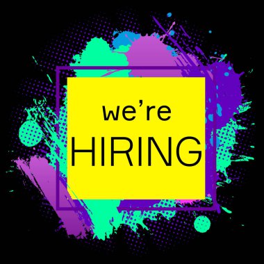 Renkli boya amblemi işe ile çerçeve sıçramaları