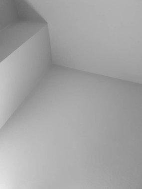 Köşeleri olan soyut beyaz iç fotoğraf