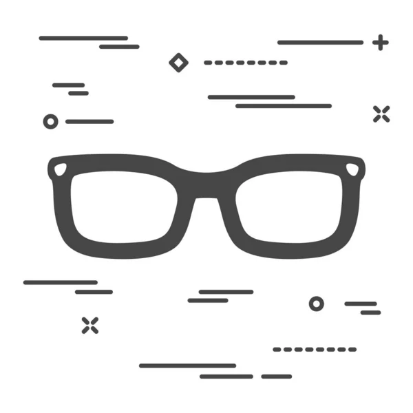 Ikona płaskich okularów liniowych — Wektor stockowy