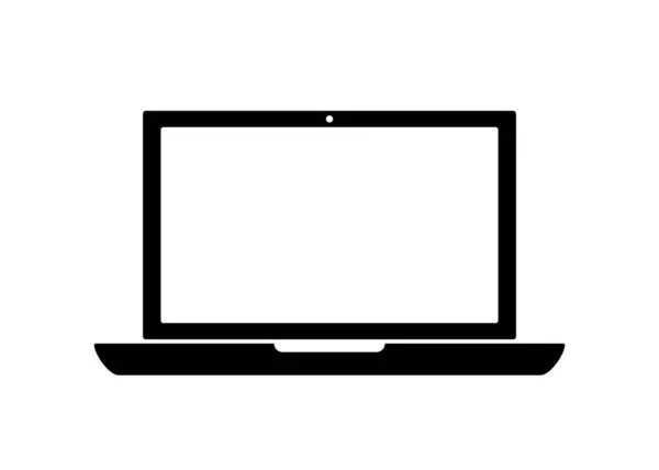Ícone portátil mínimo plano no fundo branco — Vetor de Stock