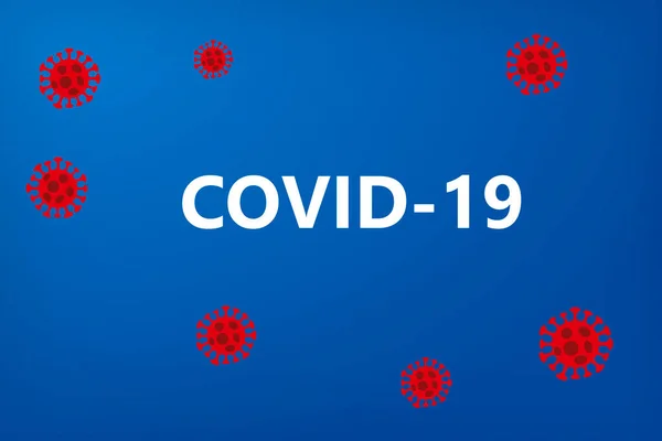 Modèle Abrégé Souche Virale Nouveau Coronavirus Covid Avec Texte Wuhan — Image vectorielle