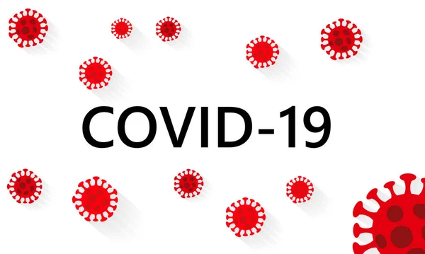 Covid Novel Coronavirus 2019 Ncov Bílém Pozadí Corona Virus Disease — Stockový vektor