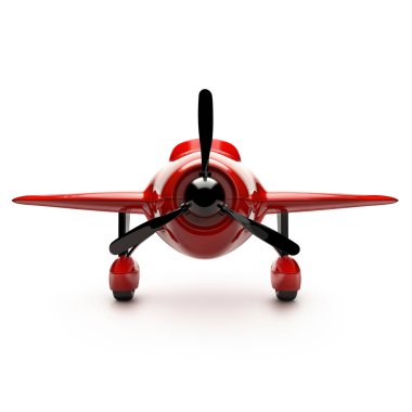 Uçak beyaz arka plan üzerinde izole. 3D çizim