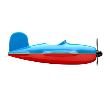 Uçak beyaz arka plan üzerinde izole. 3D çizim