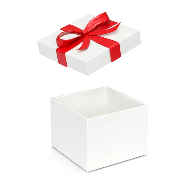 Подарочная Коробка Изолирована Белом Фоне Иллюстрация — стоковое фото