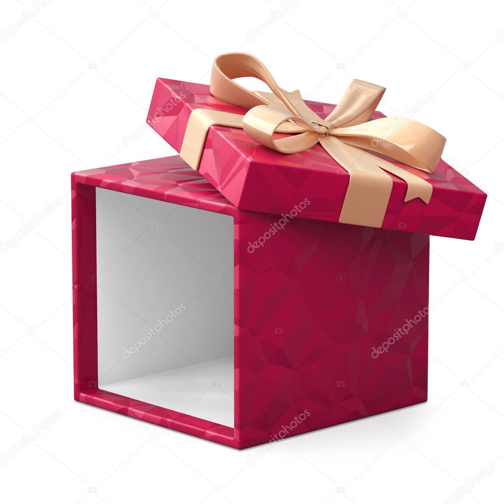 Gift box isolated on white background. 3d illustration