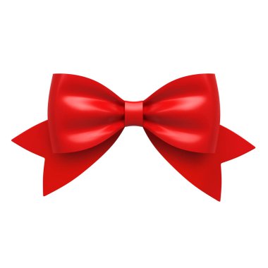 Şerit hediye izole üzerinde beyaz arka plan önünde diz. 3D çizim