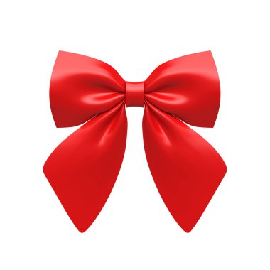 Şerit hediye izole üzerinde beyaz arka plan önünde diz. 3D çizim