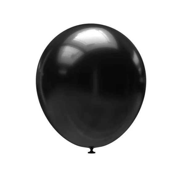 Black Balloon Isolated White Background Illustration — Stock Photo, Image