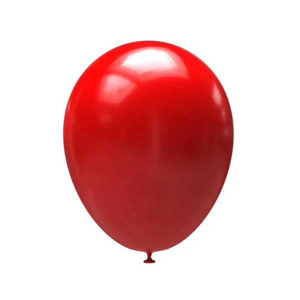 Ballon Rouge Isolé Sur Fond Blanc Illustration — Photo