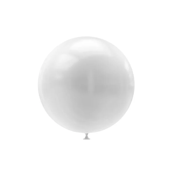Witte Ballon Geïsoleerd Een Witte Achtergrond Illustratie — Stockfoto
