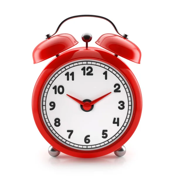 Alarm Clock Isolated White Background Illustration Royalty Free Stock Photos