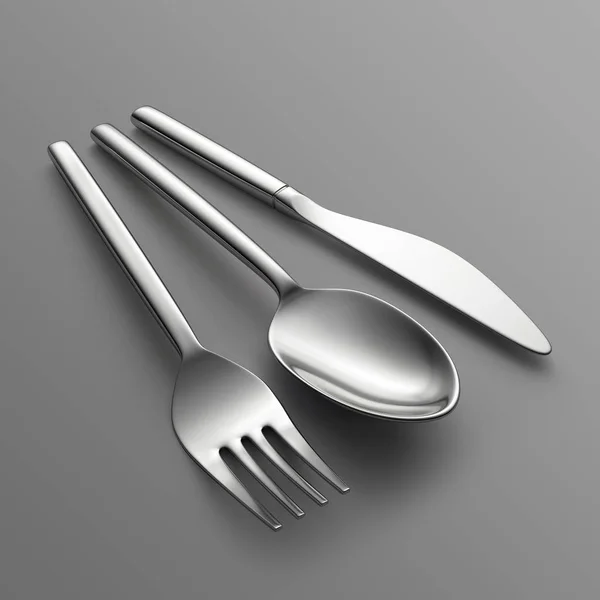 Couteau. Fourchette. Cuillère — Photo