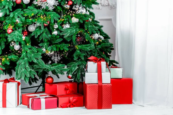 Albero Natale Regali Salotto — Foto Stock